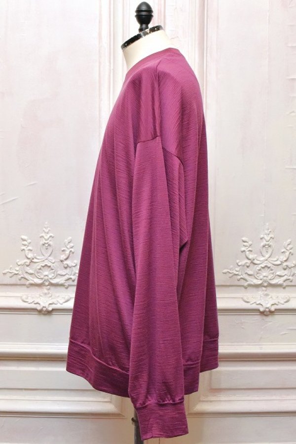 画像2: O- (0-CHO-RUI.LAB)　" MERINO SWEATSHIRT "　col.Bordeaux Purple Stripe
