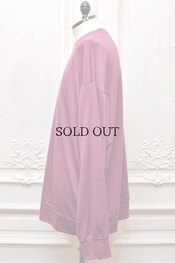 画像2: O- (0-CHO-RUI.LAB)　" MERINO SWEATSHIRT "　col.Bordeaux Purple Stripe