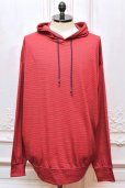 画像1: O- (0-CHO-RUI.LAB)　" MERINO HOODIE "　col.Red Navy Stripe (1)