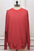 画像1: O- (0-CHO-RUI.LAB)　" MERINO SWEATSHIRT "　col.Red Navy Stripe (1)