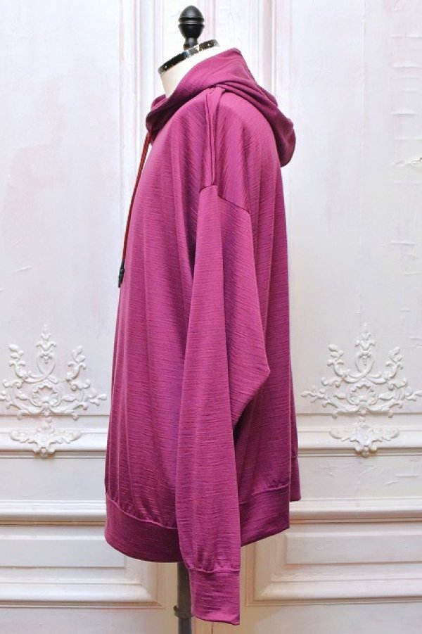 画像2: O- (0-CHO-RUI.LAB)　" MERINO HOODIE "　col.Bordeaux Purple Stripe