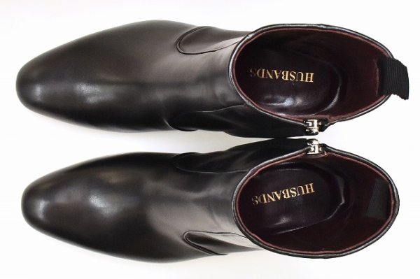 画像5: HUSBANDS　" Zipped Boots - Italian Box Calfskin "　col.Black