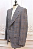 画像2: HUSBANDS　" Single Breasted Jacket - Wool Twill "　col.Black&Cobalt Prince of Wales (2)