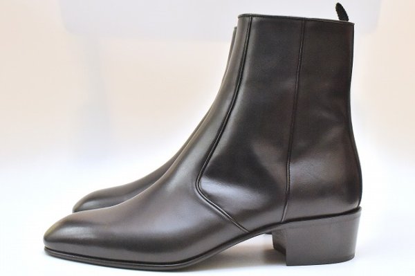 画像1: HUSBANDS　" Zipped Boots - Italian Box Calfskin "　col.Black