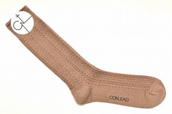 画像1: CONLEAD　" LACE Short Socks "　col.Brown Suger