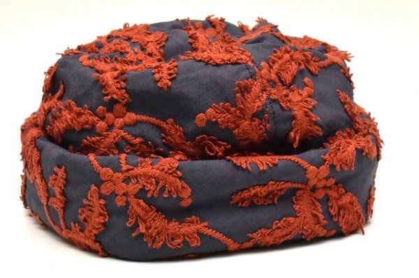 画像1: Nine Tailor　" Wabiske Dome Cap "　col.Navy×Red