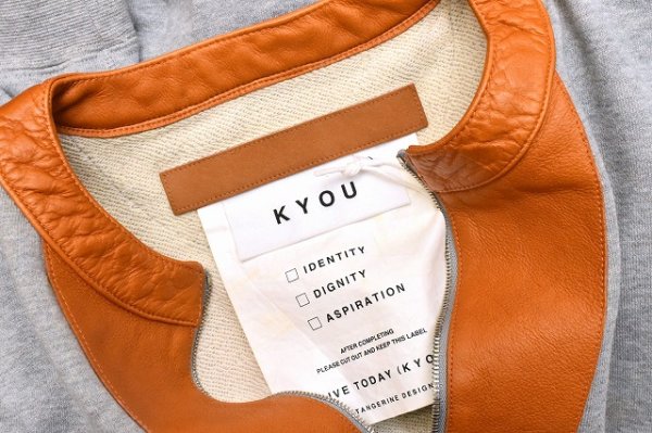 画像5: KYOU " JEFFERSON - Leather Original Supima Aging Cotton Sweat " col.Mid Gray