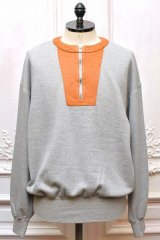 KYOU　" JEFFERSON - Leather Original Supima Aging Cotton Sweat "　col.Mid Gray