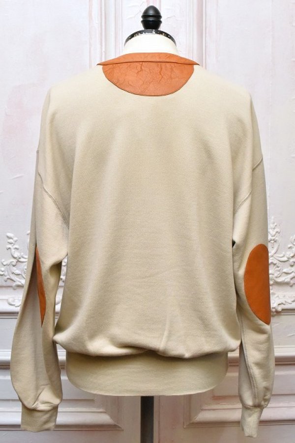 画像4: KYOU　" JEFFERSON - Leather Original Supima Aging Cotton Sweat "　col.Beige