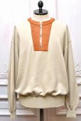 画像1: KYOU　" JEFFERSON - Leather Original Supima Aging Cotton Sweat "　col.Beige (1)
