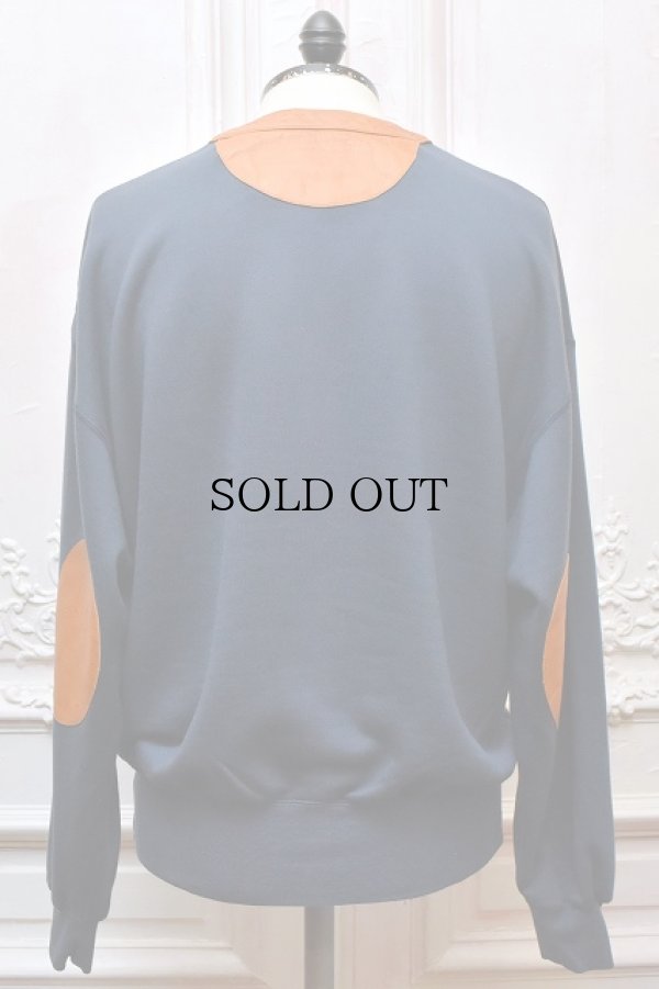 画像4: KYOU　" JEFFERSON - Leather Original Supima Aging Cotton Sweat "　col.Navy