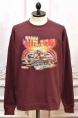画像1: HANS " Long Sleeve Tee - mathematics exclusive " col.Bordeaux (1)