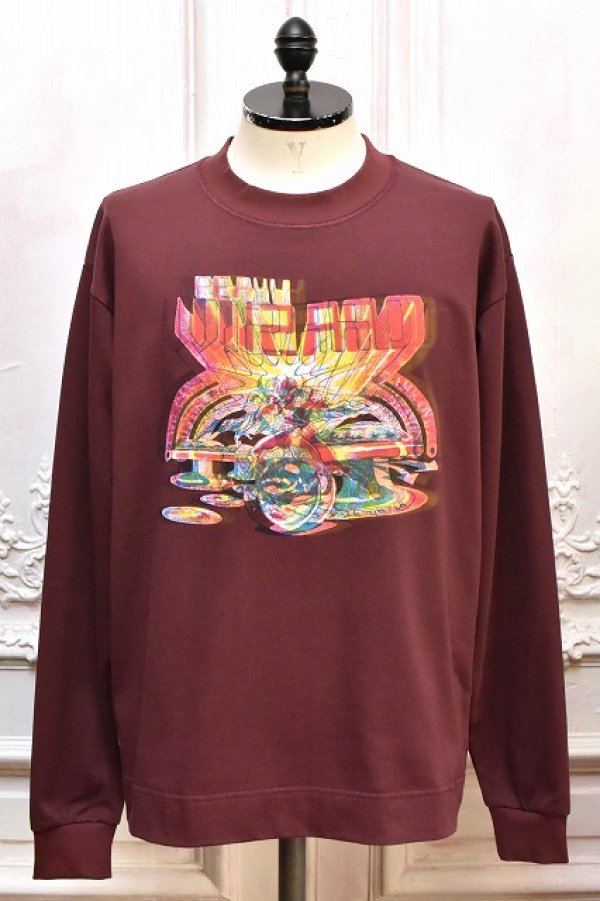 画像1: HANS " Long Sleeve Tee - mathematics exclusive " col.Bordeaux