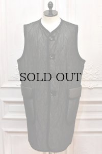 m's braque　" Silk-Loft Quilting Car Long Vest "　col.Black Mesh