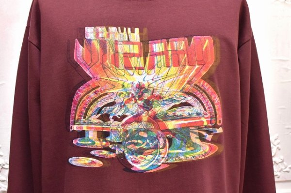 画像2: HANS " Long Sleeve Tee - mathematics exclusive " col.Bordeaux