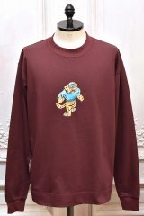 HANS　" Long Sleeve Tee - mathematics exclusive "　col.Bordeaux