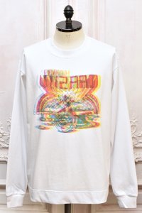 HANS　" Long Sleeve Tee - mathematics exclusive "　col.White