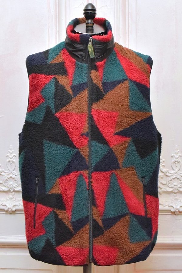 画像1: The DUFFER N NEPHEWS　" JACQUARD BOA VEST "　col.Multi