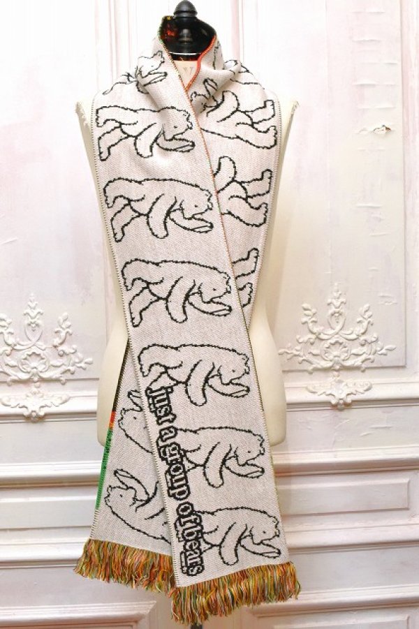 画像2: MONTMARTRE NEW YORK　" Shirokuma san Scarf "　col.Multi