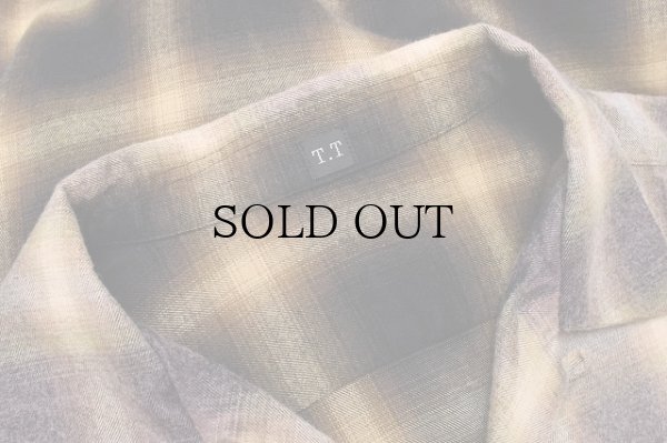 画像5: T.T　" OPEN COLLAR SHIRT "　col.Bleached Beige Plaid