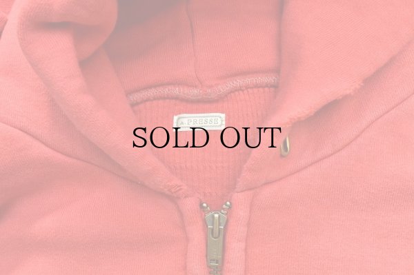 画像5: A.PRESSE　" Vintage Zip Sweat Hoodie "　col.Red