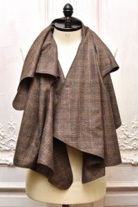 A MACHINE　" Scarf in imitation of Maurizio GALANTE-1993-vest "　col.Tartans(Brown)