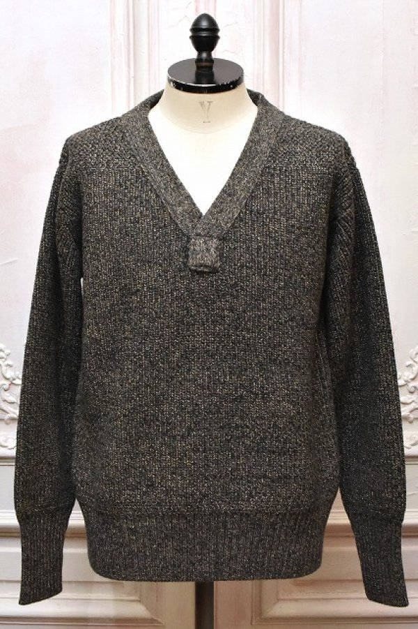 画像1: NICENESS　" B.BILLIE - Wool Chambray Mechanical Beach Sweater "　col.Gray