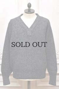 NICENESS　" B.BILLIE - Wool Chambray Mechanical Beach Sweater "　col.Navy