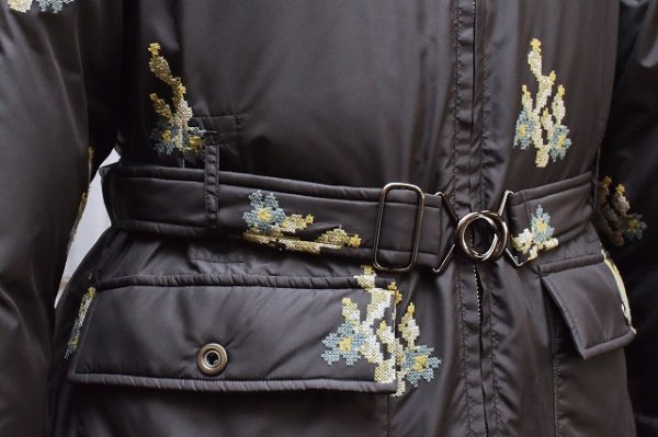 画像2: KYOU　" KATAHDIN - Original Embroidered Down Half Coat "　col.Black