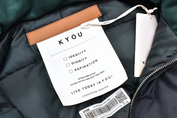 画像8: KYOU　" KATAHDIN - Original Embroidered Down Half Coat "　col.Navy