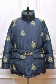 画像1: KYOU　" KATAHDIN - Original Embroidered Down Half Coat "　col.Navy (1)
