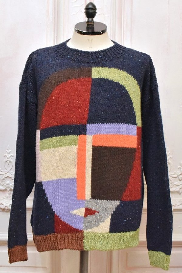 画像1: Survival of the Fashionest　" Rosalinde - Crew neck Sweater "　col.Navy