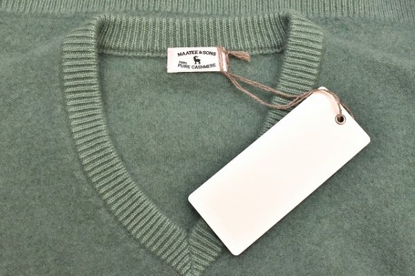 画像5: MAATEE＆SONS　" CASHMERE 圧縮 V SWATER "　col.Forest Green