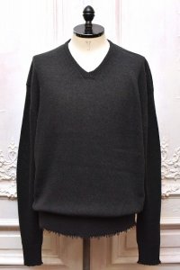 MAATEE＆SONS　" CASHMERE/G/S LOOSE V SWATER "　col.Chacoal