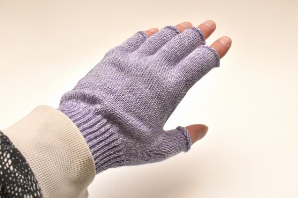 画像2: O- (0-CHO-RUI.LAB) x crepuscule　" FINGERLESS GLOVE "　col.Heather Purple