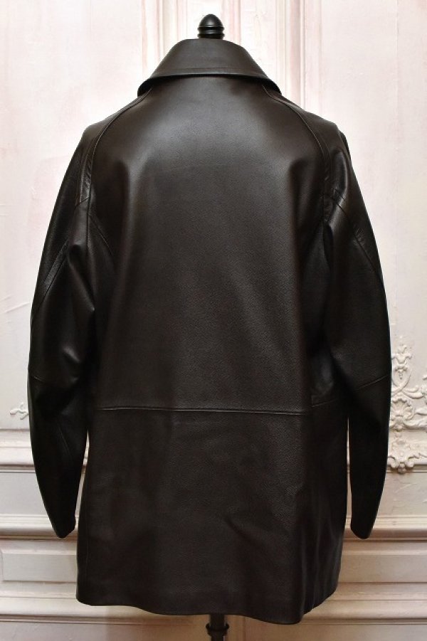 画像4: MAATEE＆SONS　" LAMB LEATHER 裏カシミア HALF COAT "　col.Dark Brown