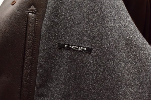 画像6: MAATEE＆SONS　" LAMB LEATHER 裏カシミア HALF COAT "　col.Dark Brown