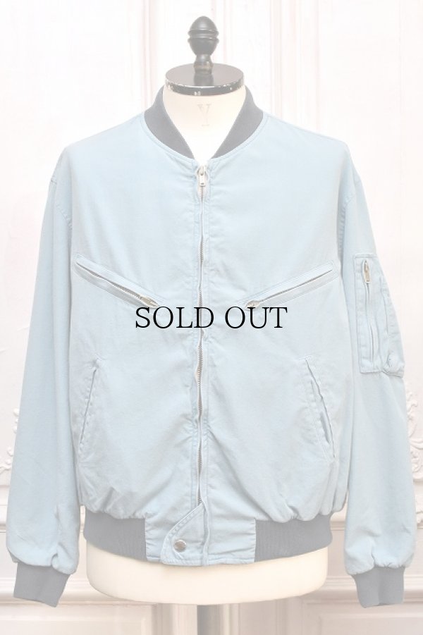 画像1: A.PRESSE　" Vintage Silk Cotton Test Pilot Model Jacket "　col.Blue