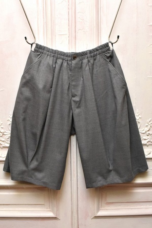 画像1: KHOKI　" Pleated Balloon Dress Shorts "　col.Grey