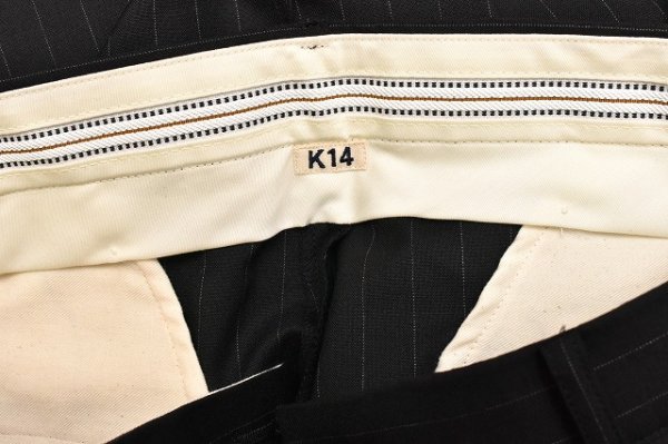 画像6: KHOKI　" Pleated Stripe Summer Wool Pants "　col.Black