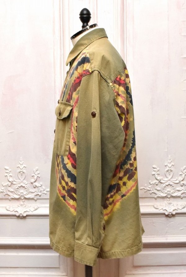 画像3: KHOKI　" Tie-Dye Military Shirt "　col.Khaki