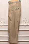 画像4: KHOKI　" Pleated Stripe Summer Wool Pants "　col.Beige (4)