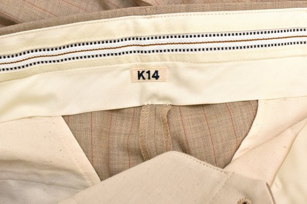 画像6: KHOKI　" Pleated Stripe Summer Wool Pants "　col.Beige