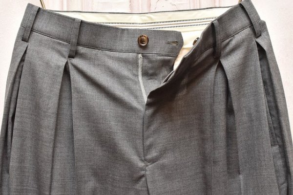 画像2: KHOKI　" Pleated Dress Pants "　col.Grey