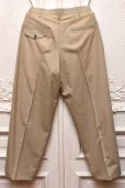 画像3: KHOKI　" Pleated Stripe Summer Wool Pants "　col.Beige (3)