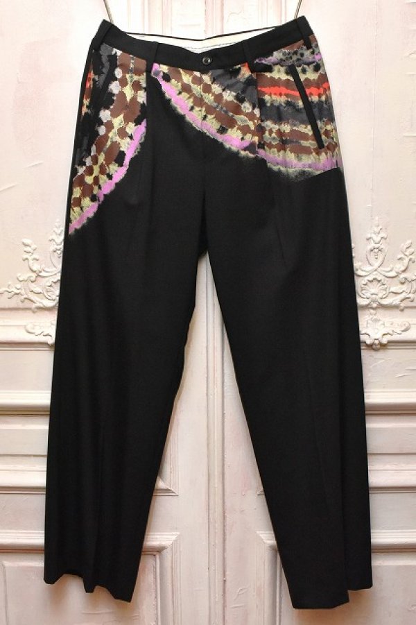画像1: KHOKI　" Tie-Dye Dress Pants "　col.Black