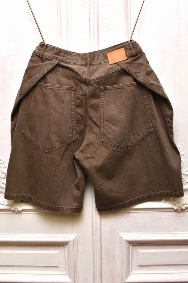画像3: KHOKI　" 3D Cutting Half Denim Shorts "　col.Brown