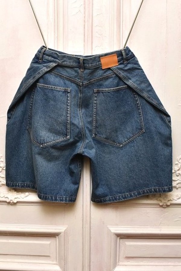 画像3: KHOKI　" 3D Cutting Half Denim Shorts "　col.Indigo