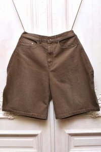 KHOKI　" 3D Cutting Half Denim Shorts "　col.Brown