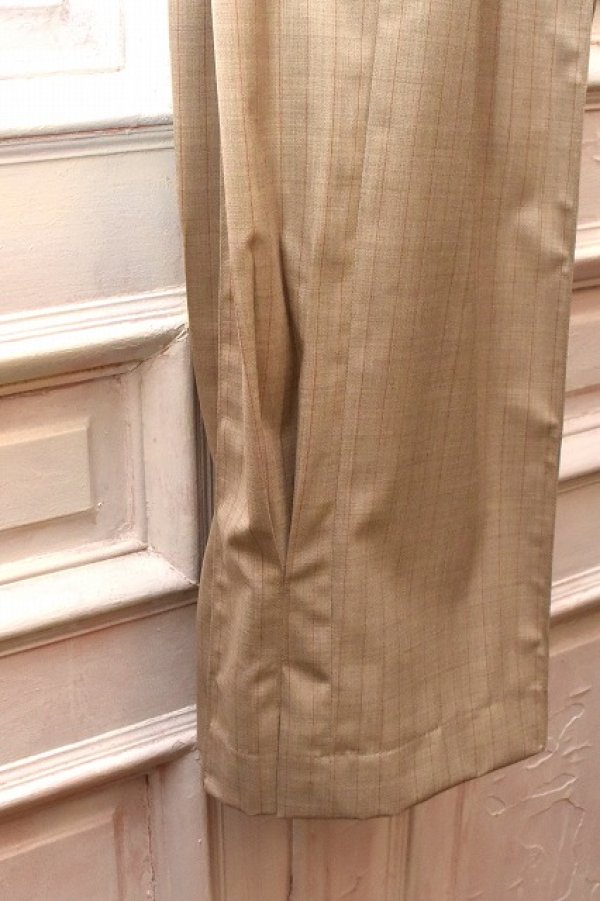 画像5: KHOKI　" Pleated Stripe Summer Wool Pants "　col.Beige
